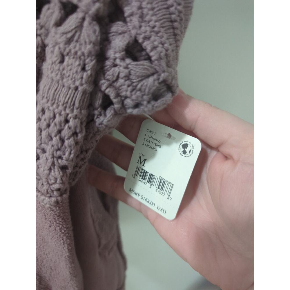 Free People Dune Bug Crochet Cardigan Jacket NWT - Picture 5 of 7